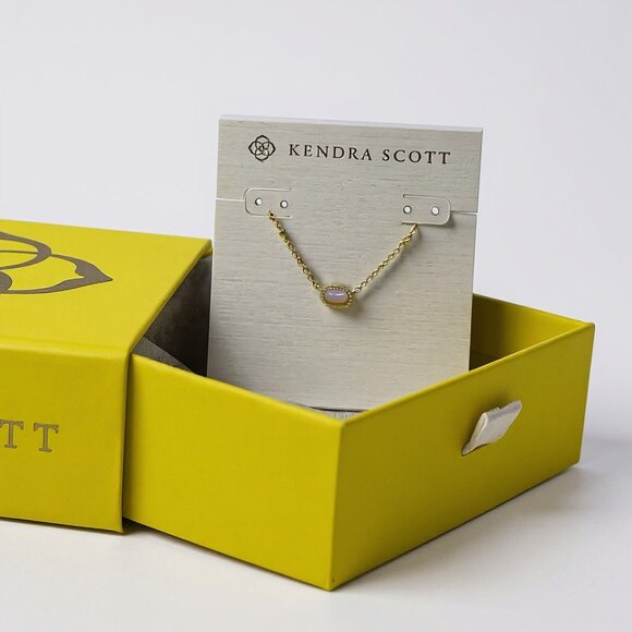 Kendra Scott Mini Elisa Necklace Trio (3) Gold & Pink Opalite. NIB Holiday Gifts - Picture 4 of 5